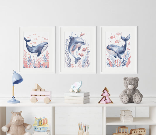 Nautical Nibbles Nursery Wall Art Set