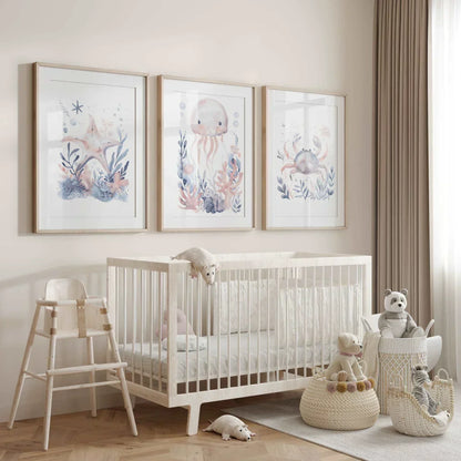 Blue Crab Nursery Wall Art Print - Print