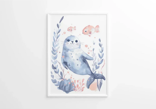 Seal Nursery Wall Art - Print